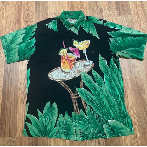 Tori Richard Other - Tori Richard Hawaiian Shirt Mens Extra Large Cocktail Print Short Sleeve